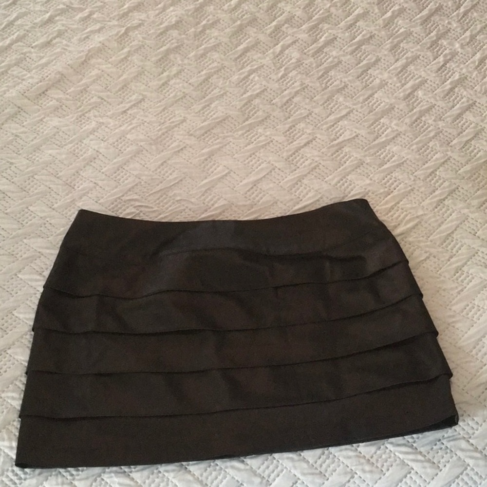 Twenty One Black Satin Mini Skirt